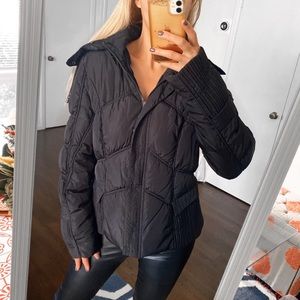 🖤 ROSSE LINE BLACK HOODED PUFFER JACKET!